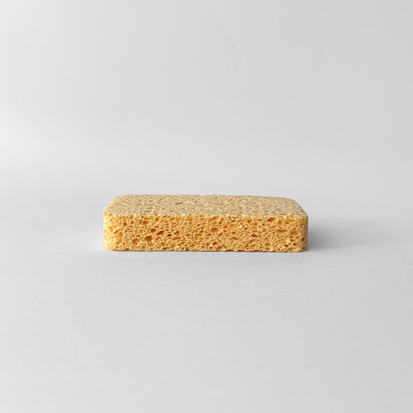 Prírodná huba z drevenej buničiny – 11 × 7 × 2 cm, silná a savá