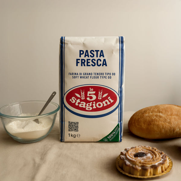 Perfektní hladká mouka typu 00 značky Le 5 Stagioni – ideální na jemné pečivo i domácí těstoviny, doporučuje Mari Peče