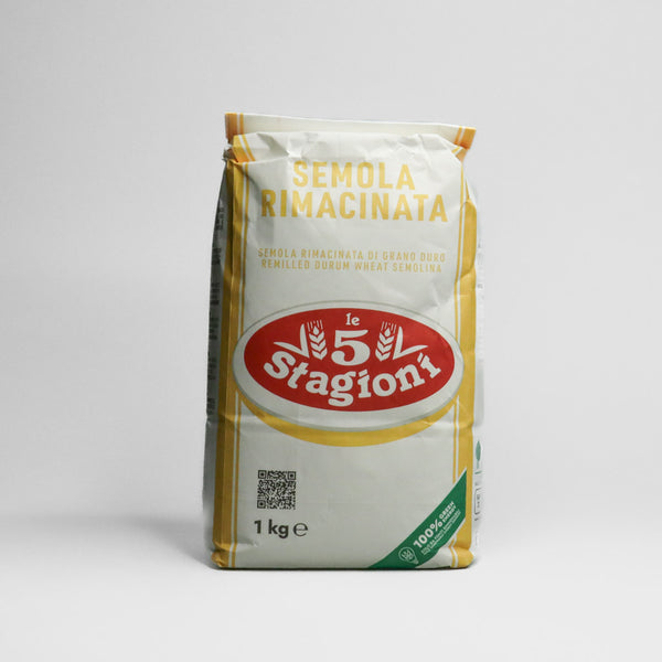 Nejlepší semolina rimacinata poslouží na kvalitní pečení. Výběrová mouka z Itálie 1 kg balení.