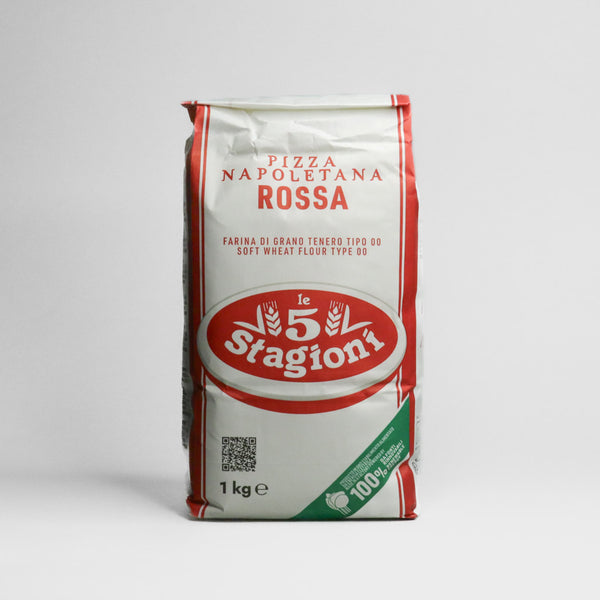 Italská mouka na pizzu Le 5 Stagioni Pizza Napoletana Rossa 1 kg balení typ “00“ jemně mletá pšenice