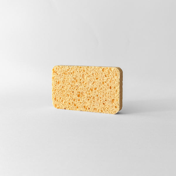 Prírodná huba z drevenej buničiny – 11 × 7 × 2 cm, silná a savá