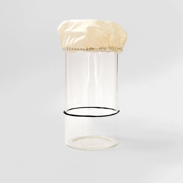 Kryt na pohár s kvasom – Pružný látkový poťah Mari Peče