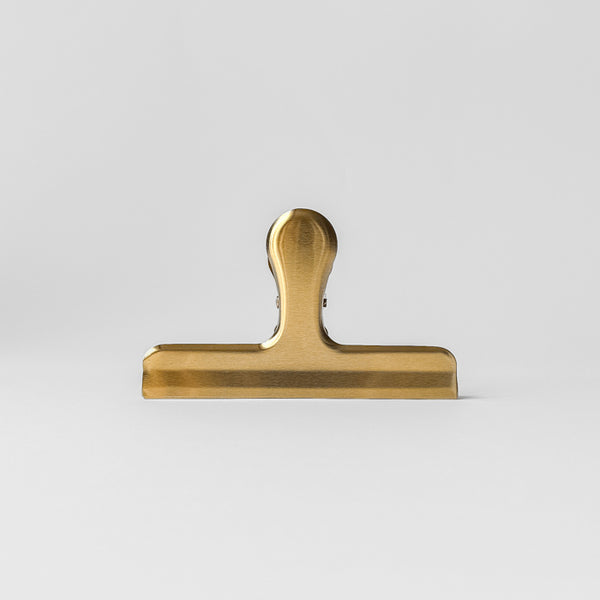 Elegant T-shaped metal clip – large, gold